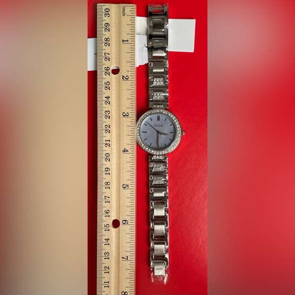 FOSSIL Watch,Fossil Silver Watch with Crystal Accents,Women’s Watch. - Picture 6 of 16